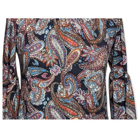 WinWin Paisley Bell Sleeve Tunic Size Small-Medium - Picture 3 of 14